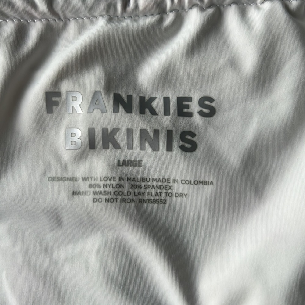 NWT Frankies Bikinis Gabe High Cut Bikini Bottom in Patchwork Size Large - Picture 13 of 13